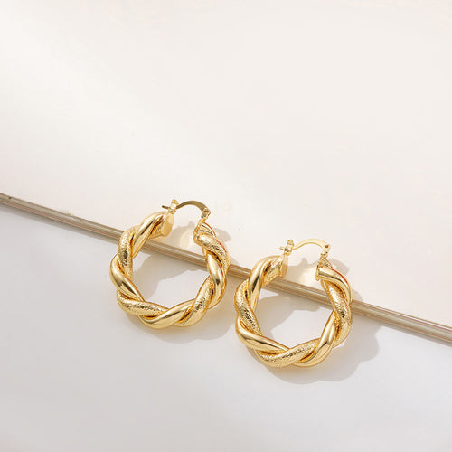 Churros Hoops Gold Earring