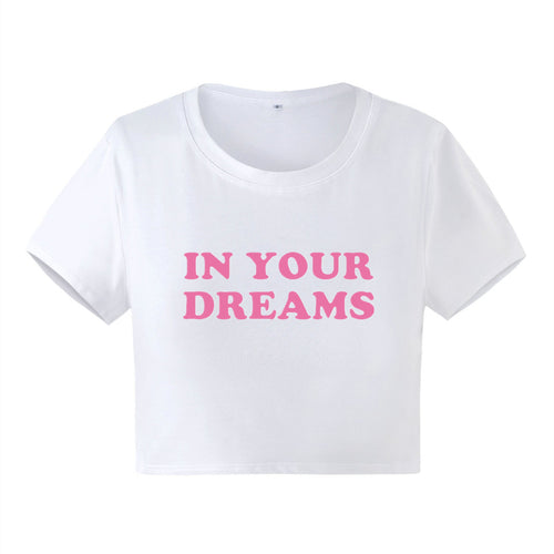 In Your Dreams Crop Tee White