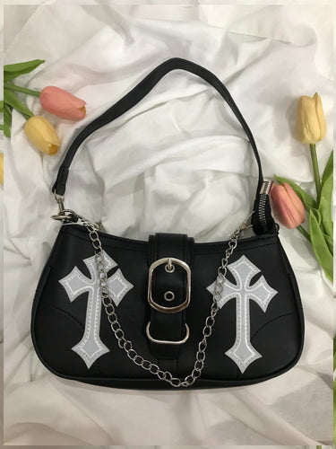 Black Cross Handbag