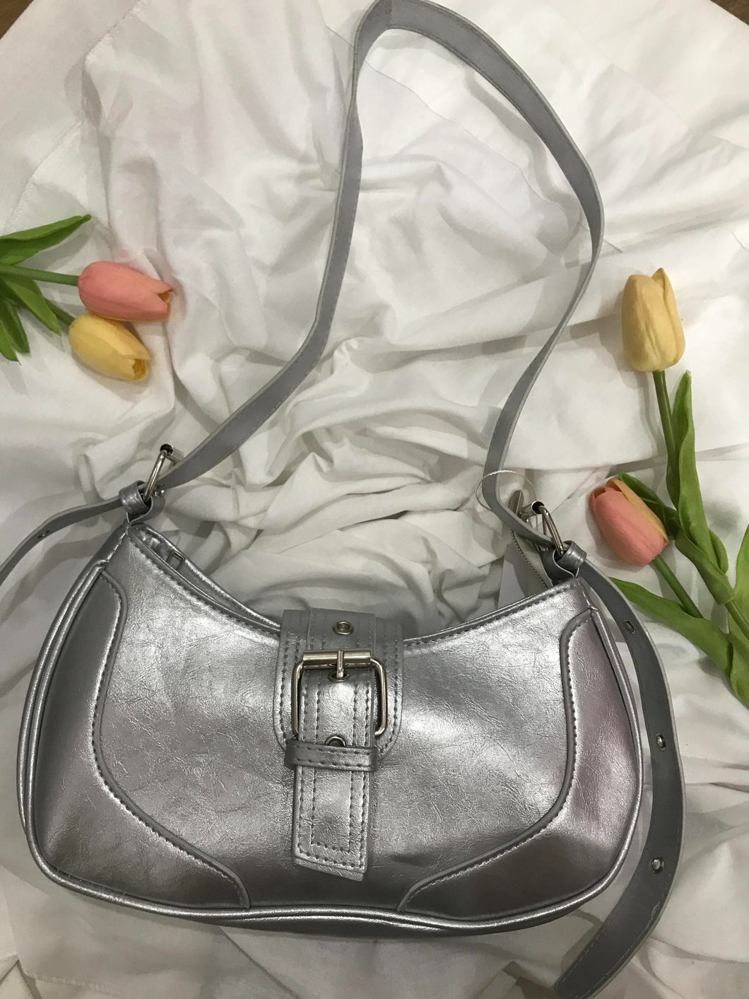 Silver Belt Handbag