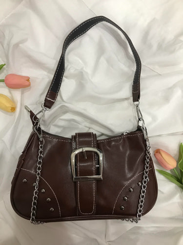 Leather Chocolate Handbag