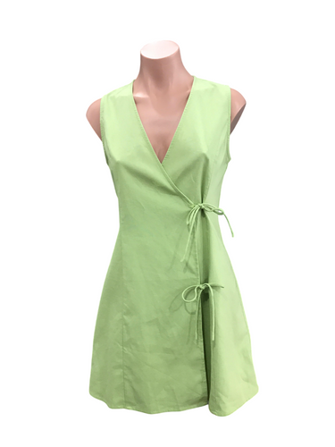 Green Ribbon Mini Dress