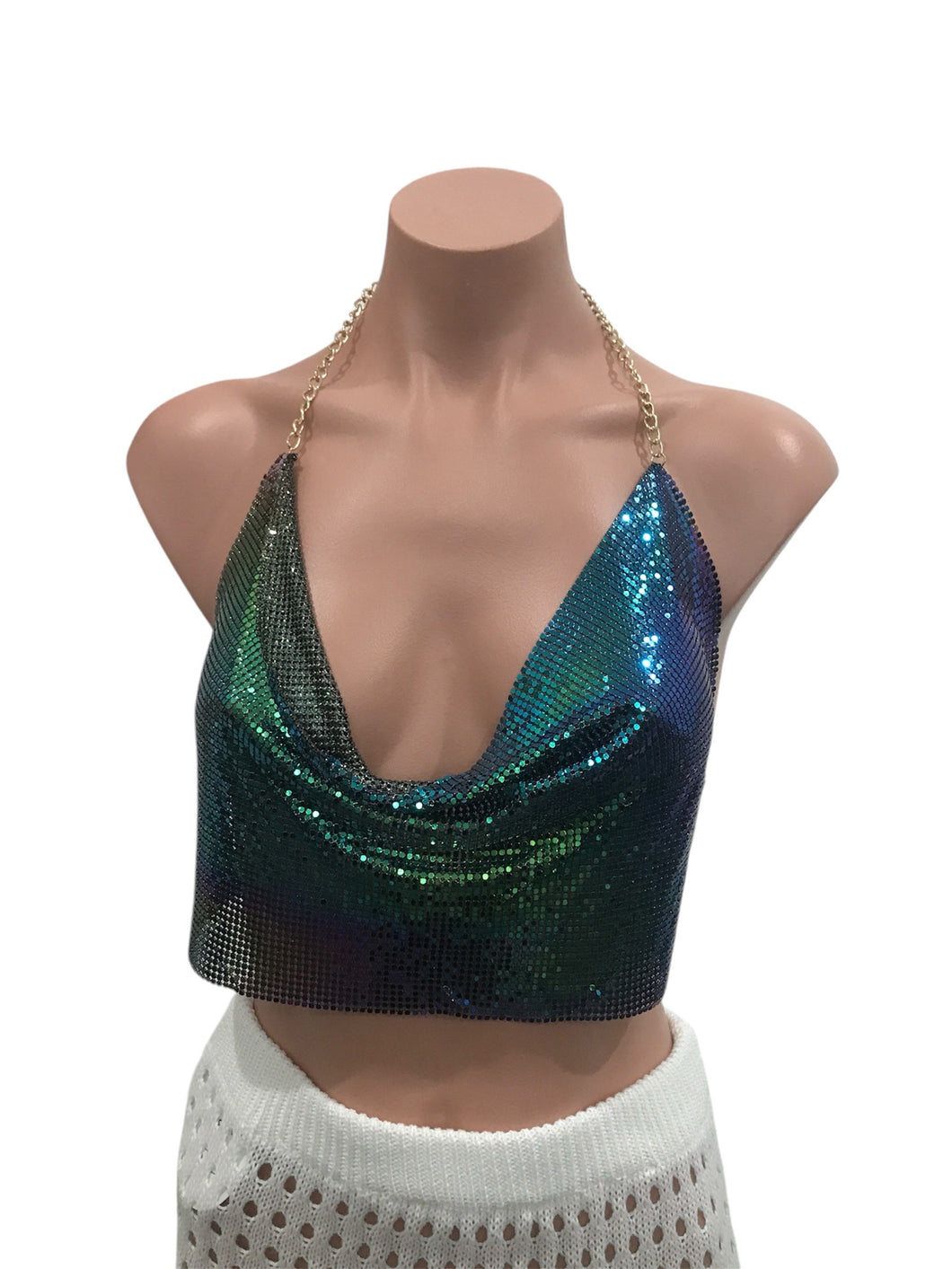 Chain Crop Top - Multicolor