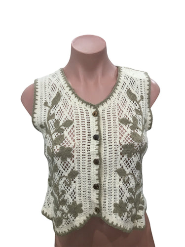 Leaf Crochet Vest Top