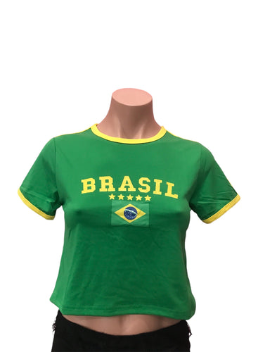 Brasil Crop Tee Green