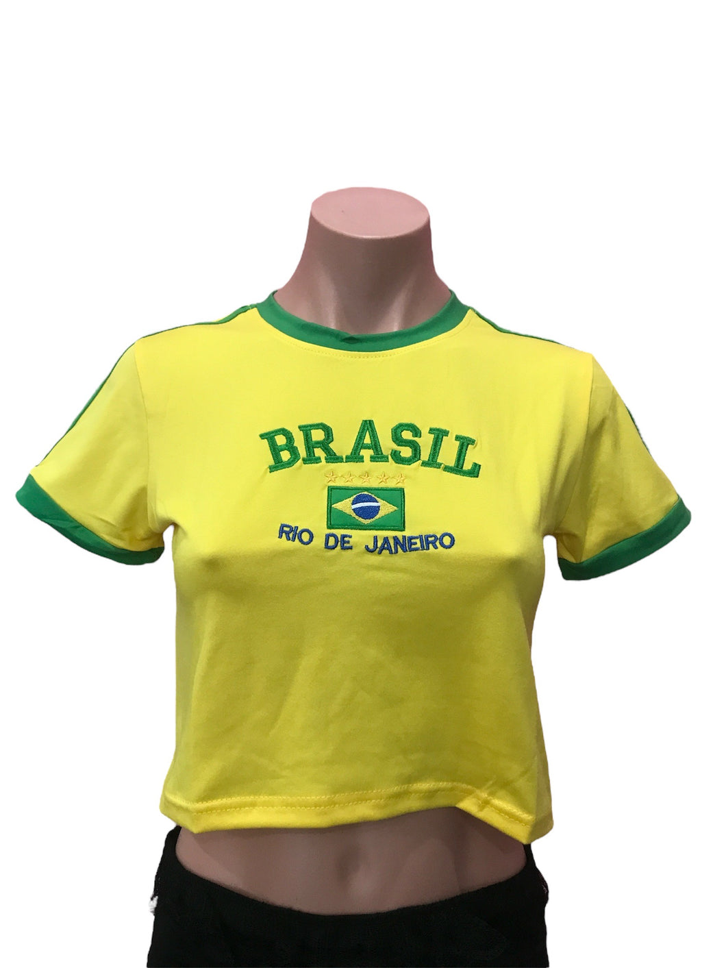 Brasil Crop Tee Yellow