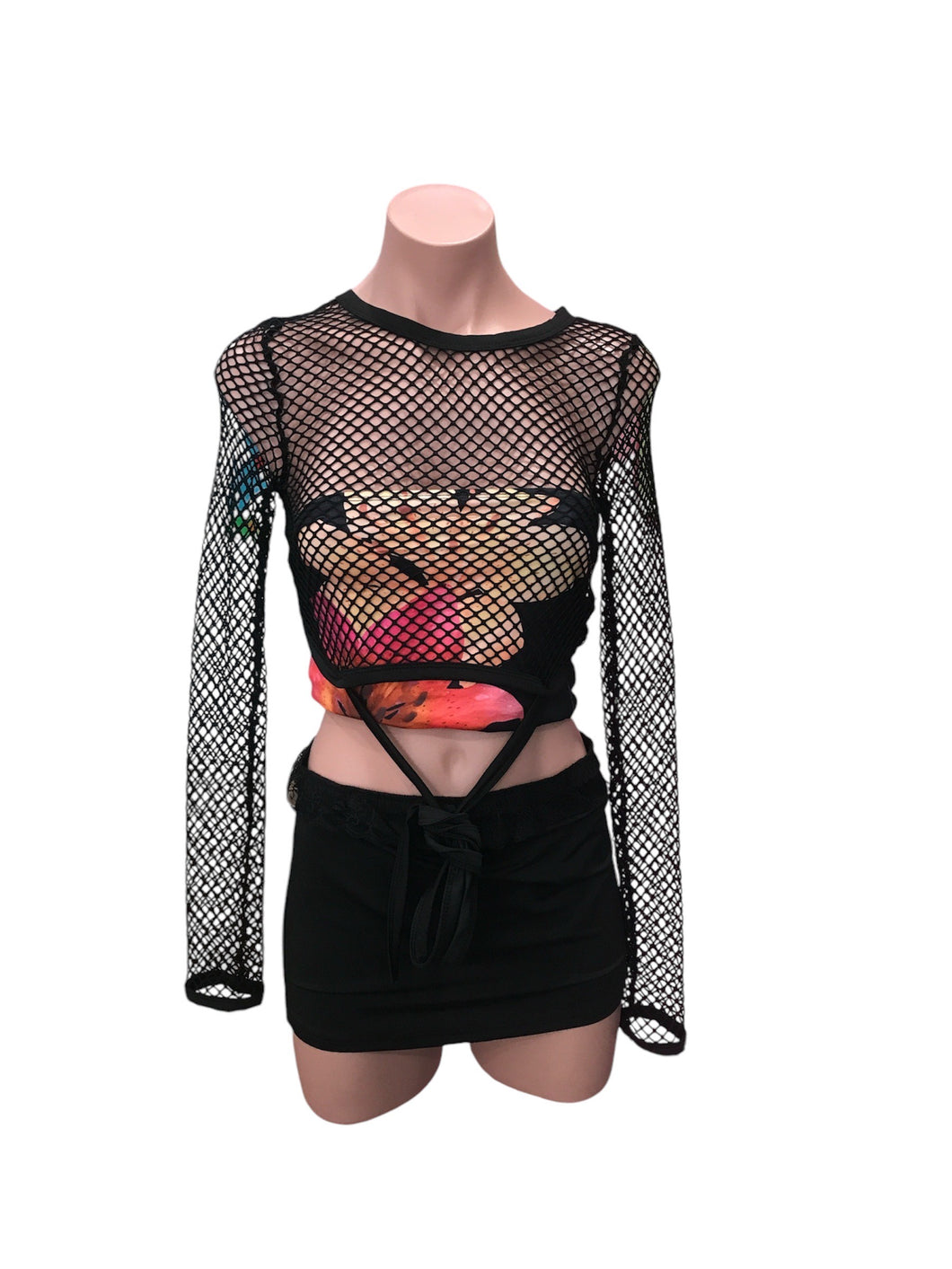 Y2K Net Mesh Top