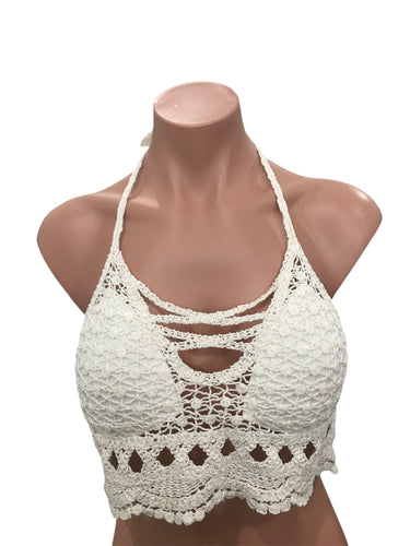 White Crochet Top