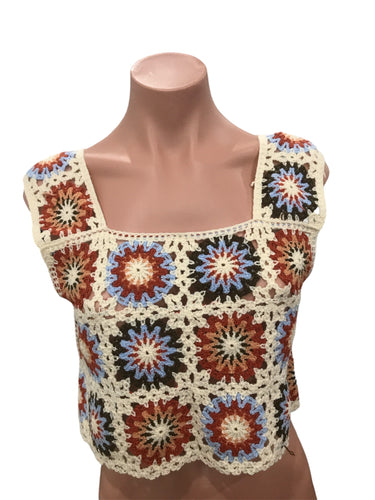 Multicolor Camisole Crochet Top